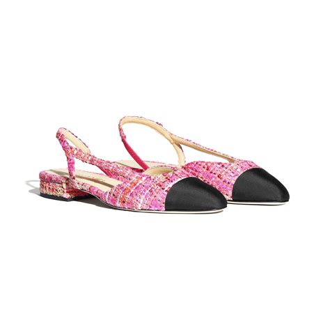 chanel pink tweed sandals